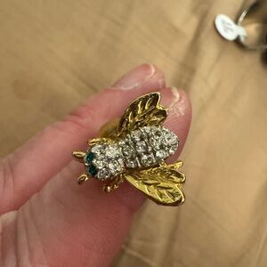 Gold and Silver Bee Ring